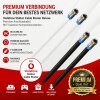 Vodafone Station Cable Router Deluxe Premium Anschlusskabel 8k F-Cabelcon Kompressionsstecker HQ Qualität 1-15 Meter