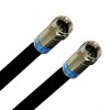 Sat LNB Deluxe Premium Anschlusskabel 8k Cabelcon F-6-TD 5.1 Stecker Wasserdicht HQ Qualität Schwarz 14 Meter