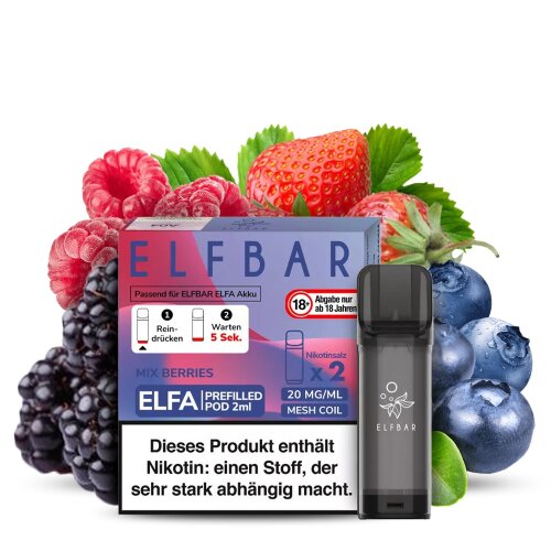 elfbar elfa master akku Elfbar Elfa Turbo Empty Pods , Refillable, 2 ml Tank with up to 10 Refills  per Pod, Mesh Coil with 0.8 Ohm: Amazon.de: Electronics & Photo