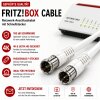 Fritz!Box Cable Router Netzwerk Anschlusskabel Deluxe Premium Kabel 4K Schnellstecker 100dB Weiß 1-20 Meter