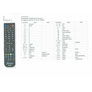 Ersatz Fernbedienung 2in1 Dreambox DM500 HD + Alle LG TV Fernseher RC10
