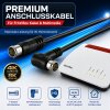 Fritz!Box Cable Router Netzwerk Anschlusskabel Deluxe Premium Kabel 4K Winkel/Gerade Schnellstecker 100dB Schwarz
