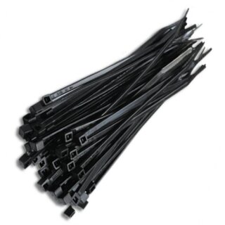Kabelbinder 10cm Schwarz Kunststoff 2,5mm x 100mm 100x Stück