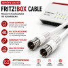 Vodafone Station 5 Meter Router Netzwerk Anschlusskabel Deluxe Premium Kabel 4K Schnellstecker 100dB Weiß