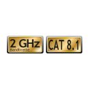 Fritz!Box LAN Kabel RJ45 Netzwerkkabel Anschlusskabel CAT 8.1 schwarz Silber nach oben gewinkelt für FRITZ!Box 7560 5 Meter
