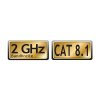 Fritz!Box LAN Kabel RJ45 Netzwerkkabel Anschlusskabel CAT 8.1 schwarz Silber nach oben gewinkelt für FRITZ!Box 7560 5 Meter