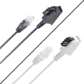 FRITZ!Box 7490 TAE auf RJ45 Lankabel Routerkabel Verlänergungskabel 8P2C Schwarz 6 Meter