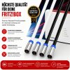 Fritz!Box 6660 / 6670 / 6690 Cable Router Netzwerk Anschlusskabel Deluxe Premium Kabel 8K Cabelcon Schnellstecker 1-25 Meter