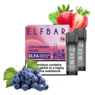 10x Elf Bar ELFA - Strawberry Grape Prefilled Pod 2x2ml 20mg/ml Nikotin