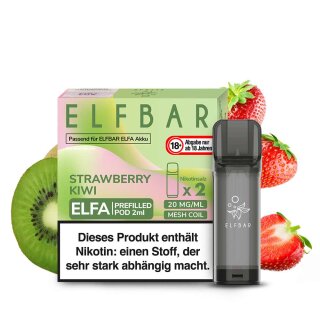 5x Elf Bar ELFA - Strawberry Kiwi Prefilled Pod 2x2ml 20mg/ml Nikotin