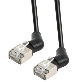 LAN Kabel RJ45 Netzwerkkabel Patchkabel CAT 6a Schwarz 360° drehbar