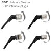 LAN Kabel RJ45 Netzwerkkabel Patchkabel CAT 6a Schwarz 360° drehbar