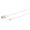 Handy Ladekabel USB-A auf Typ 8pin 2.0 ABS Weiss 1 Meter