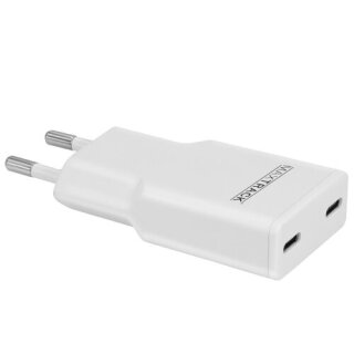 Schnellladegerät 30W 2x USB C Ausgang PD GaN QC 3.0 inkl. Kabel
