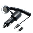 Universal KFZ Netzteil 1x USB-8Pin 1x USB-Micro-B 5V 3.0A...