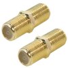 F-Verbinder Gold HQ Qualität Sat Kupplung Buchse / Buchse 2x Stück