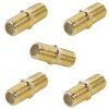 F-Verbinder Gold HQ Qualität Sat Kupplung Buchse / Buchse 5x Stück