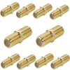 F-Verbinder Gold HQ Qualität Sat Kupplung Buchse / Buchse 10x Stück