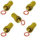 F-Stecker 6,6mm vergoldet breite Mutter HQ Qualität...