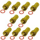 F-Stecker 6,6mm vergoldet breite Mutter HQ Qualität...