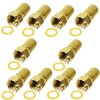 F-Stecker 7,0mm vergoldet breite Mutter HQ Qualität 10x Stück