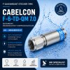 Cabelcon F-6-TD QM 7.0 Quickmount Wasserdicht F-Kompressionsstecker 7mm
