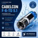 Cabelcon F-6-TD 5.1 Wasserdicht F-Kompressionsstecker 7mm