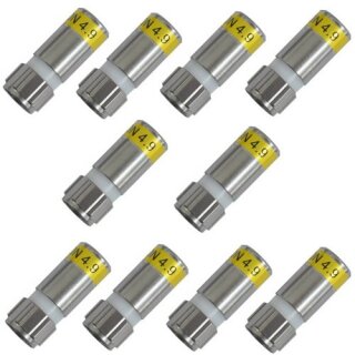 Cabelcon F-6-TD 4.9 HQ Wasserdicht F-Kompressionsstecker 7mm  10x Stück