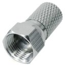 F-Stecker 7.2mm + F-Verbinder Sat Kupplung Buchse / Buchse