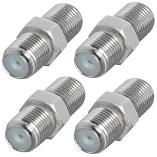 F-Verbinder Sat Kupplung Buchse / Buchse Breite Mutter HQ Qualität  4x Stück