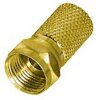 F-Stecker 8.2mm Gold + F-Verbinder Sat Kupplung Buchse / Buchse Gold