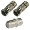 F-Stecker 7mm Wasserdicht + F-Verbinder Sat Kupplung Buchse / Buchse