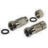 F-Stecker 8mm Wasserdicht + F-Verbinder Sat Kupplung Buchse / Buchse
