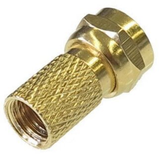 F-Stecker 8.2mm vergoldet HQ Qualität