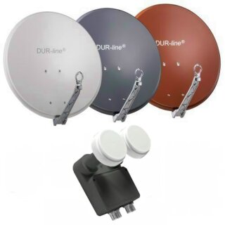 DUR-line Select 80cm Alu Sat Antenne + Inverto Monoblock Quad LNB 6 grad Astra / Hotbird