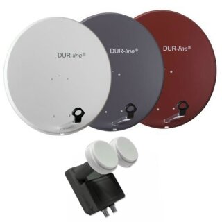 Durline Alu-Spiegel MDA 80cm + Inverto Monoblock Twin LNB 6 grad Astra / Hotbird