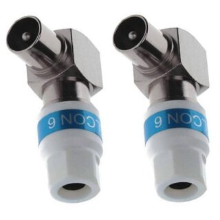 Cabelcon 90-IECM-56 5.1 Self Install Koax Winkel Stecker Männlich 2x Stück