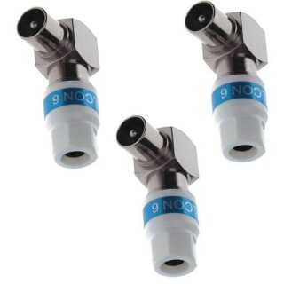 Cabelcon 90-IECM-56 5.1 Self Install Koax Winkel Stecker Männlich 3x Stück