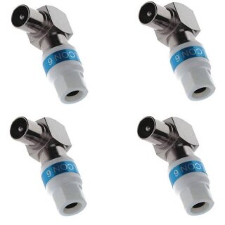 Cabelcon 90-IECM-56 5.1 Self Install Koax Winkel Stecker Männlich 4x Stück