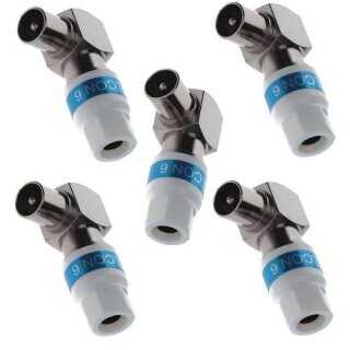 Cabelcon 90-IECM-56 5.1 Self Install Koax Winkel Stecker Männlich 5x Stück