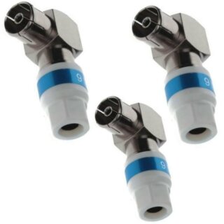 Cabelcon 90-IECF-56 5.1 Self Install Koax Winkel Kupplung Weiblich 3x Stück