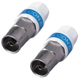 Cabelcon IECF-56 5.1 Self Install Koax Gerade Kupplung Weiblich 2x Stück