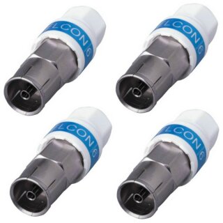 Cabelcon IECF-56 5.1 Self Install Koax Gerade Kupplung Weiblich 4x Stück