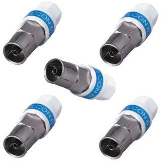 Cabelcon IECF-56 5.1 Self Install Koax Gerade Kupplung Weiblich 5x Stück