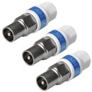 Cabelcon IECM-56 5.1 Self Install Koax Gerade Stecker Männlich 3x Stück