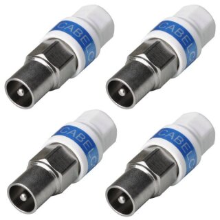 Cabelcon IECM-56 5.1 Self Install Koax Gerade Stecker Männlich 4x Stück