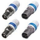 Cabelcon IECF-56 IECM-56 5.1 Self Install Koax Gerade Kupplung Stecker Set 2x Männlich 2x Weiblich