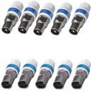 Cabelcon IECF-56 IECM-56 5.1 Self Install Koax Gerade Kupplung Stecker Set 5x Männlich 5x Weiblich