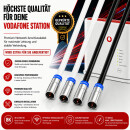 Vodafone Station Cable Router Netzwerk Anschlusskabel Deluxe Premium 8K Cabelcon Schnellstecker + Verbinder Schwarz 24 Meter