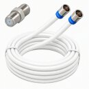 Fritz!Box 6690 Cable Router Netzwerk Anschlusskabel Deluxe Premium 8K Cabelcon Schnellstecker + Verbinder Weiss 17 Meter